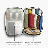 Packs like a suitcase to keep your stuff organized